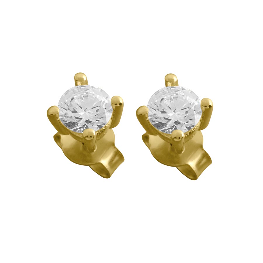 012222-7152-001 | Ohrstecker Waldfeucht 012222 750 Gelbgold<br> Brillant 1,000 ct H-SI ∅ 5.2mm<br>100% Made in Germany  