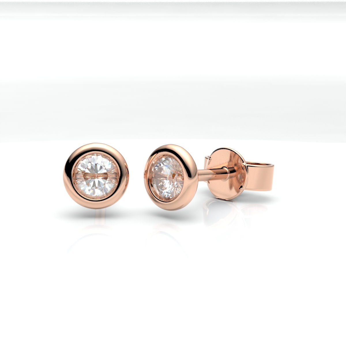 012504-5H34-001 | Ohrstecker Waldfeucht 012504 585 Roségold<br> Brillant 0,300 ct H-SI ∅ 3.4mm<br>100% Made in Germany  